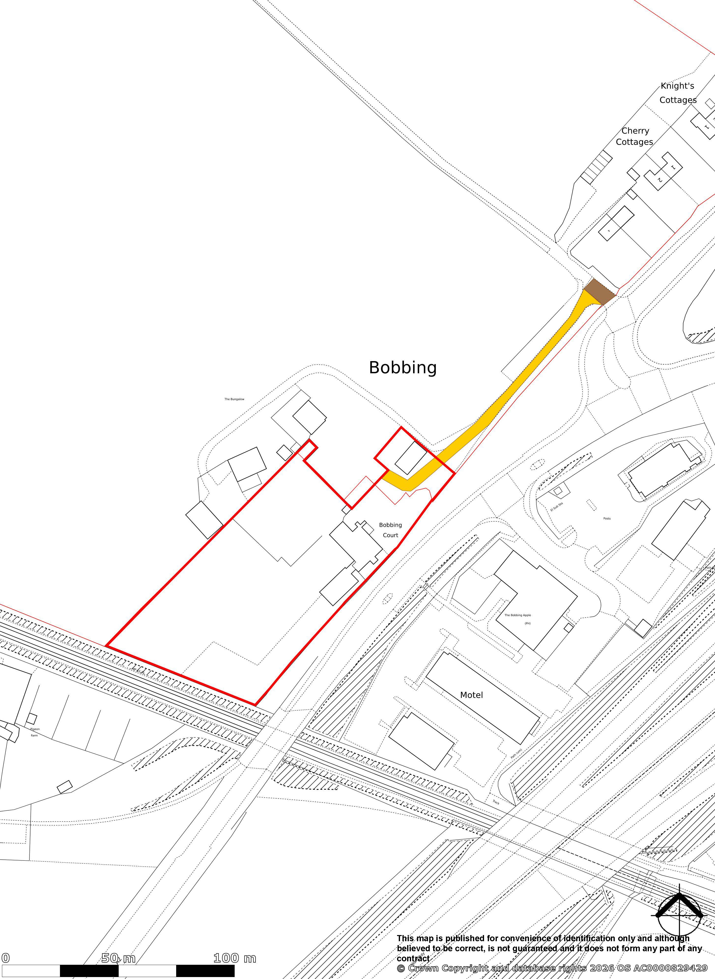 Lot: 144 - FREEHOLD DETACHED PERIOD FARMHOUSE, STUDIO APARTMENT OVER QUADRUPLE GARAGE - RESIDENTIAL INVESTMENT - Location Plan